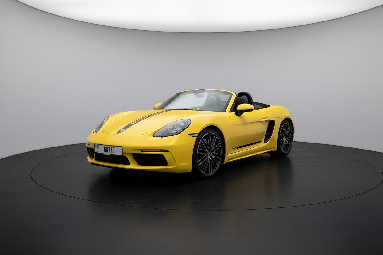 Rent Porsche 718 Boxter GTS Convertible 2024 Yellow 60718 I or similar